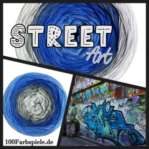 Wolle, StreetArt Blau 770m 4-fach