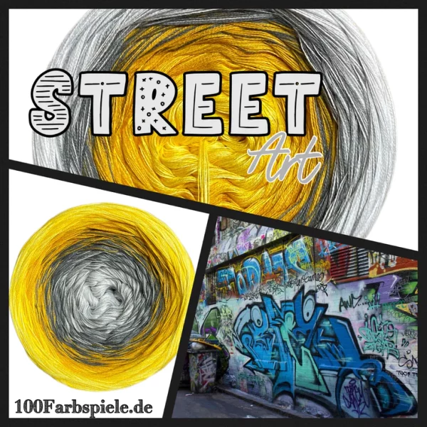 Wolle, StreetArt Gelb 770m 4-fach